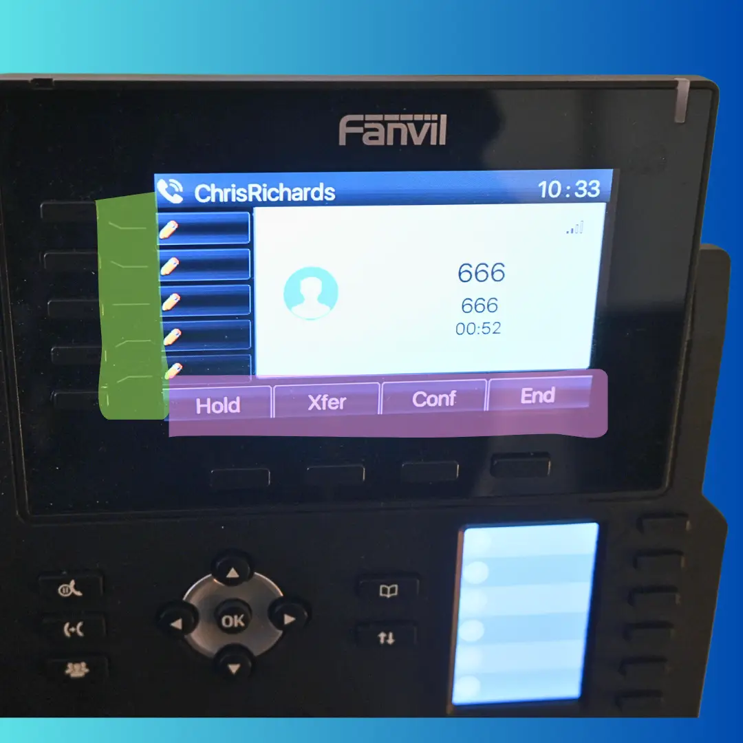 Fanvil BLF keys for monitoring extensions and call status
