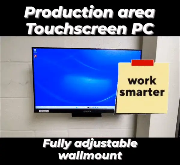 Manufacturing case study featuring an adjustable wall mount solution for improved efficiency and product performance