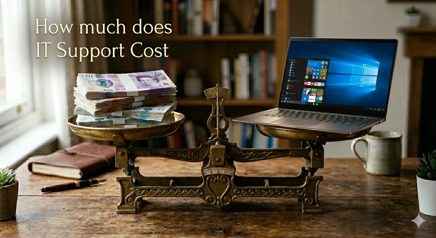 Business reviewing IT support service costs