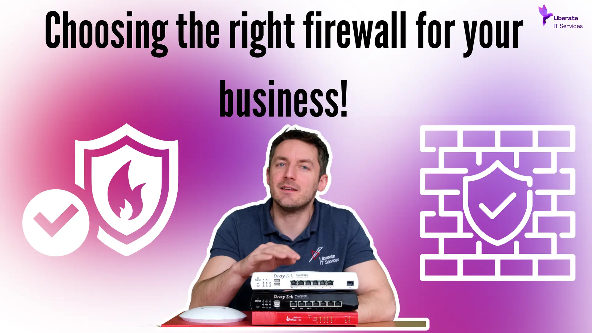 Business evaluating firewall solutions to improve network security and protect against cyber threats