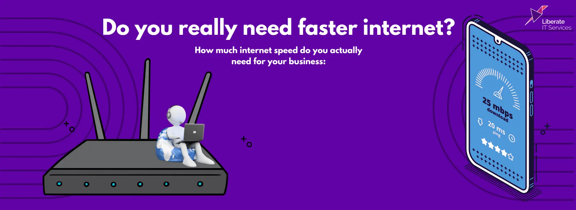 Business assessing internet speed requirements to determine if a faster connection is needed