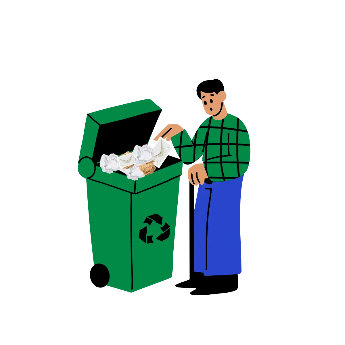 User unsubscribing from unwanted marketing emails to reduce inbox clutter