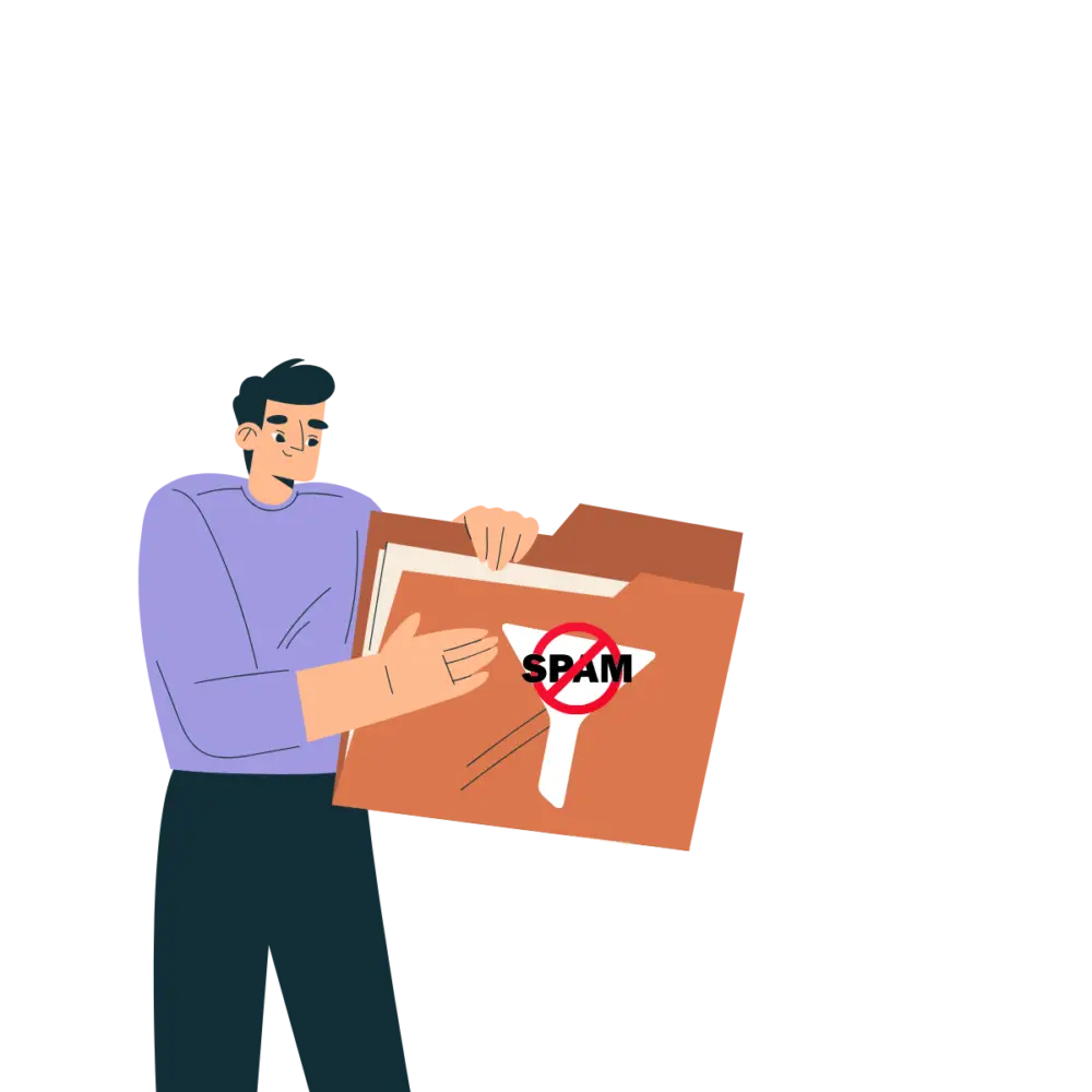 Inbox filled with spam emails, highlighting common email security and filtering challenges